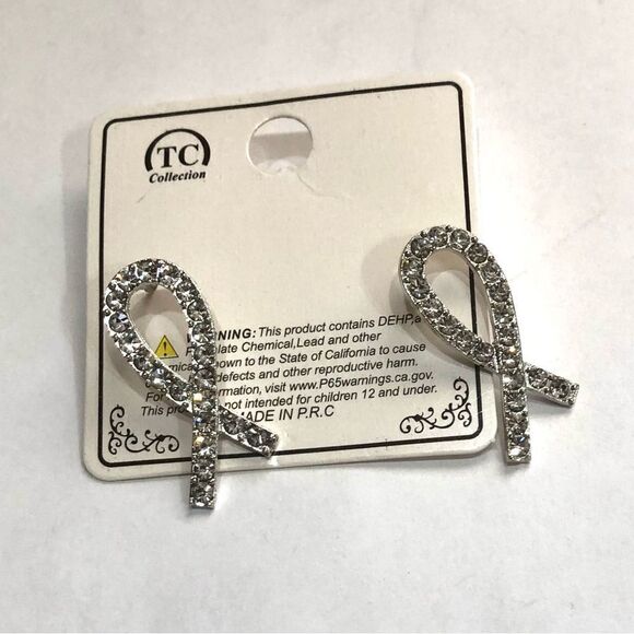 Breast Cancer Awareness Sign Stud Earrings (a)46 - Picture 3 of 8